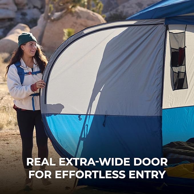 TETON Sports Hacienda 8 Person Family Camping Tent Large Gear Loft and 4 Storage Pockets Swinging Door Makes it Easy to Access Full Mesh Roof Waterproof Rainfly