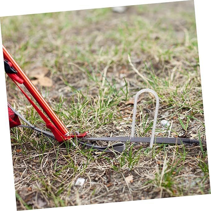 4Pcs Steel Stakes for Trampoline Heavy Duty Ground Nails Garden Anchors for Secure Camping Tent Canopy Fixation Enhanced Stability for Jumping