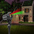 Laser Christmas Projector Lights Outdoor Outdoor Garden Laser Light Landscape Lights with Red and Green Stars IP65 WaterproofCold Resistant. Suitable for Holiday Party Garden Decorati