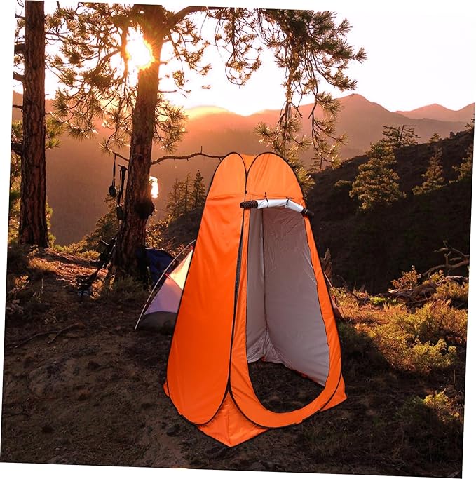 1Pc Portable Privacy Shower Tent Movable Camping Tent for Outdoor Use Windproof Dressing Room with Space Easy Setup Storage for Camping Fishing Beach Events