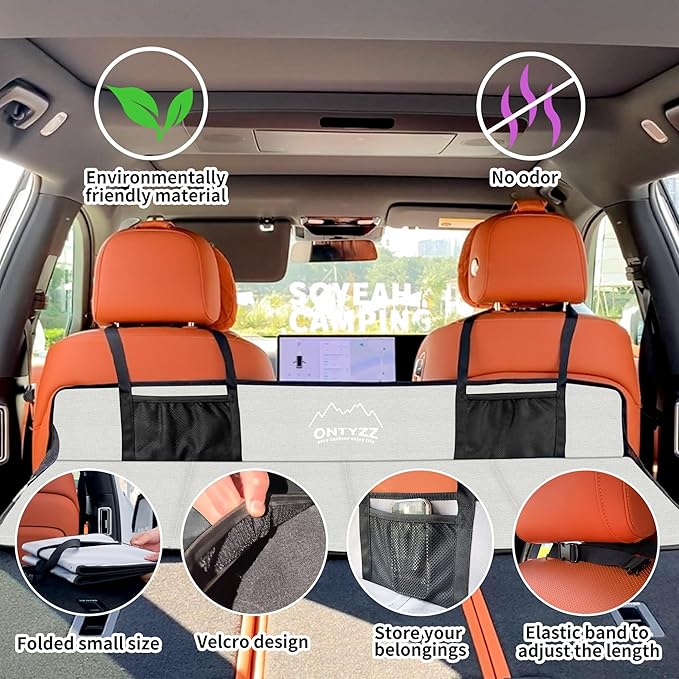 ONTYZZ Car Rear Seat Mattress Extension Plate for Air Mattress Foldable Portable Mattress for Sleeping Increase Vehicles Bed Camping Space