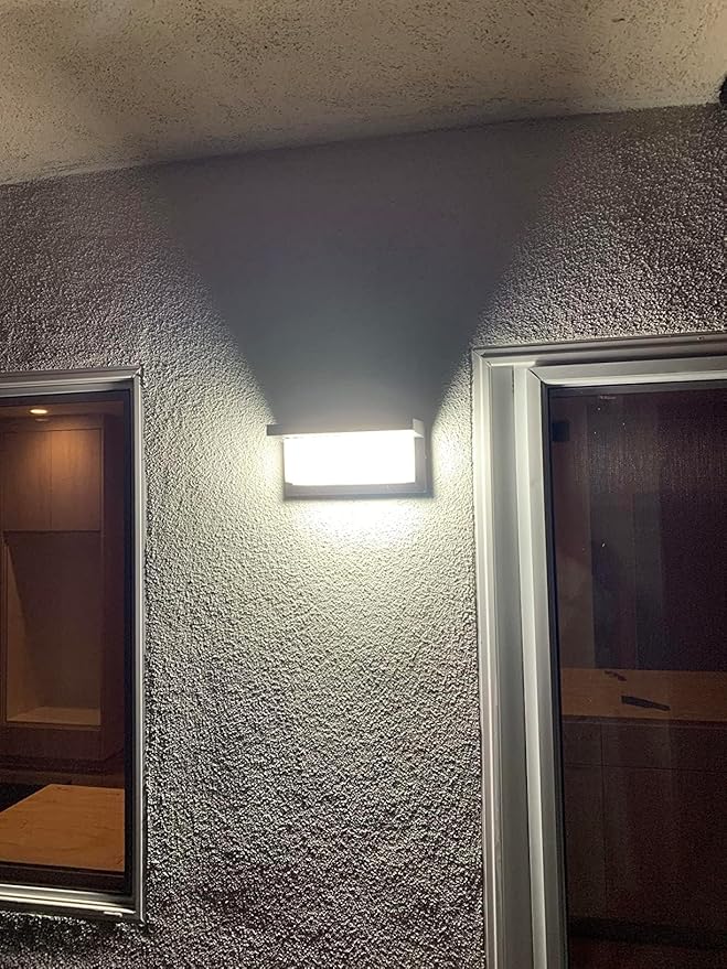 Modern Led Outdoor Wall Lights for House 18W Porch Light Fixture 3000K 4000K 5000K CCT Selectable Waterproof IP65 Exterior Lighting for GarageFront Door