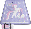 Outdoor Picnic BlanketPortable Sandproof Waterproof Picnic MatUnicorns Printed Camping Beach Mat for Sand and Wet Grass Hiking (Unicorns S)