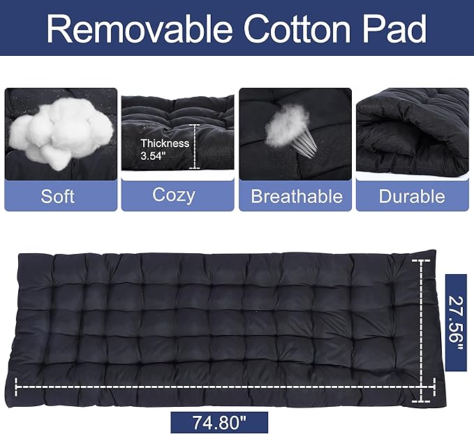 YSSOA Adults Foldable Outdoor with Portable Bag Bed Lightweight Sleeping Cots for Camping Easy to Set up 3 Pack Black