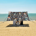 ALAZA Suagr Skull Halloween Beach Tent Sun Shelter UPF50+ Protection Beach Shade Canopy w/ 4 Sandbags for Outdoor Camping Fishing Backyard Fun Picnic 10x9 ft