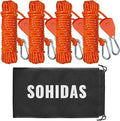 Camping Rope Reflective Tent Rope Guyline with Ratchet Pulley Tarp Tie Down Ropes for Tent Tarp Canopy Shelter Camping 13ft Adjustable Guy Line for Canopy Tent 4 Pack Guy Lines Tents Cords