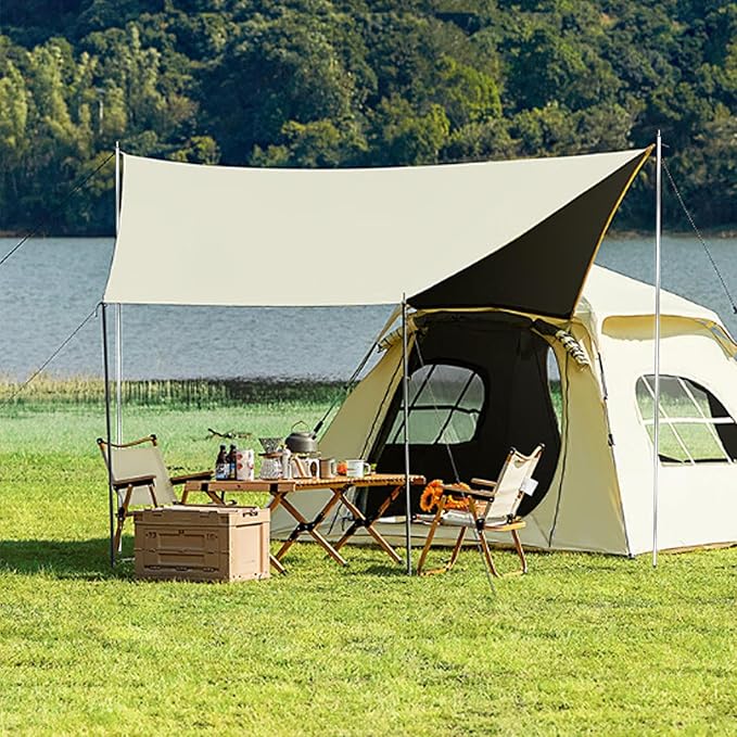 Tent Pole - Universal Portable Heavy Duty Awning Support - Beach Shade Awning Polesfor Outdoor Vacation Holiday Travel Road Trip Beach Camping Hiking