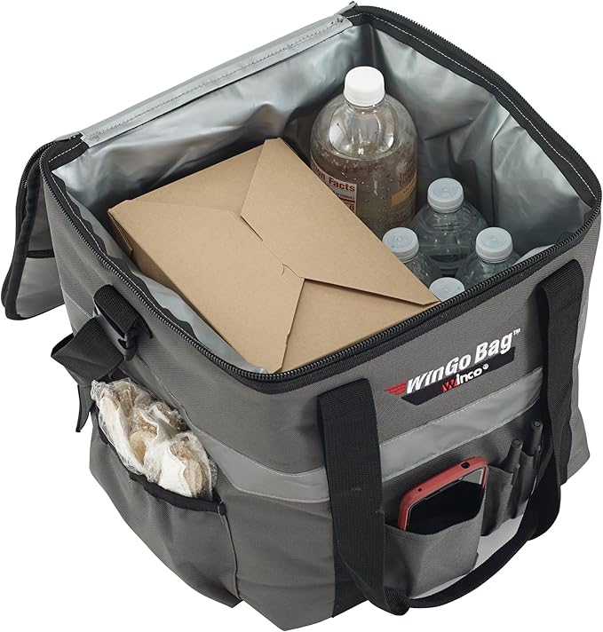 Winco Insulated Food Delivery/Catering Bag Small Gray