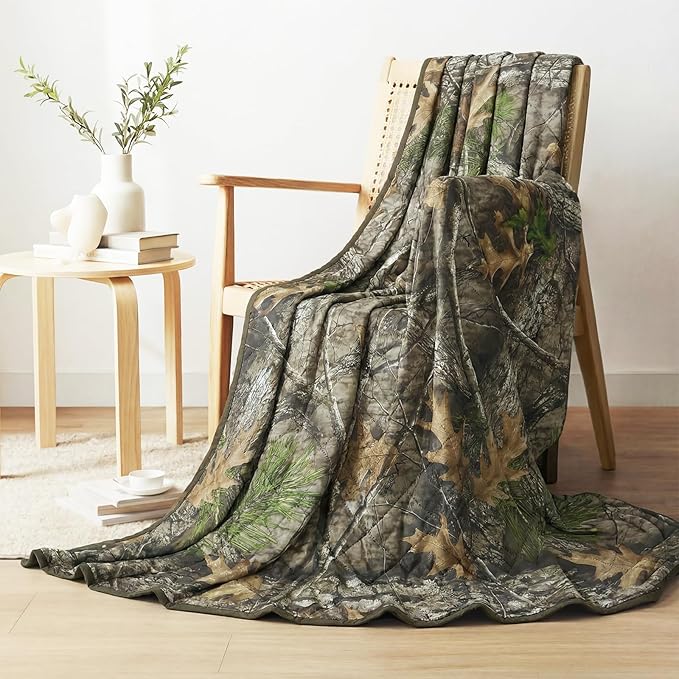 LOOGU Camo Blanket Waterproof Insulation Poncho Liner for Outdoor Camping Hiking Hunting Survival Backpacking Picnicking