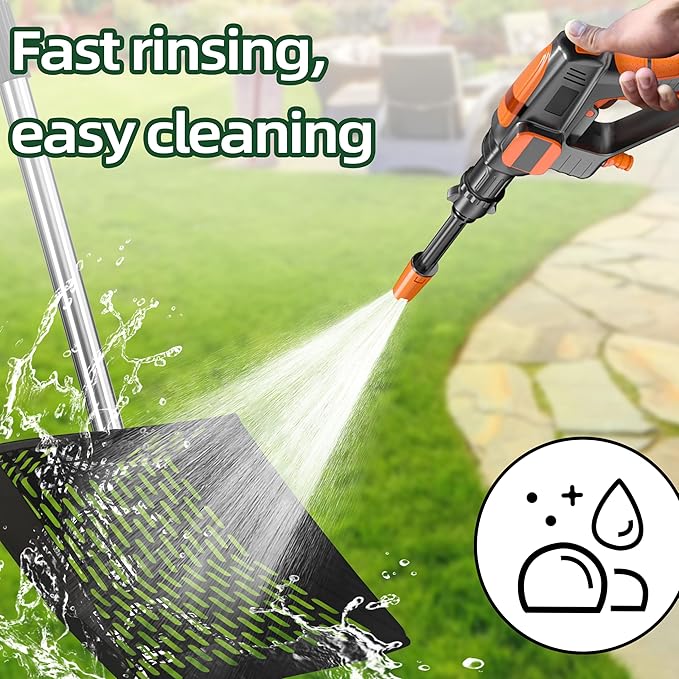 Jusoney Heavy-Duty Chicken Poop Scooper with 4-in-1 Adjustable Handle (35-61) - Sturdy Stainless Steel and Iron Construction for Large Chicken Coop - Ergonomic Design &amp Easy Cleaning