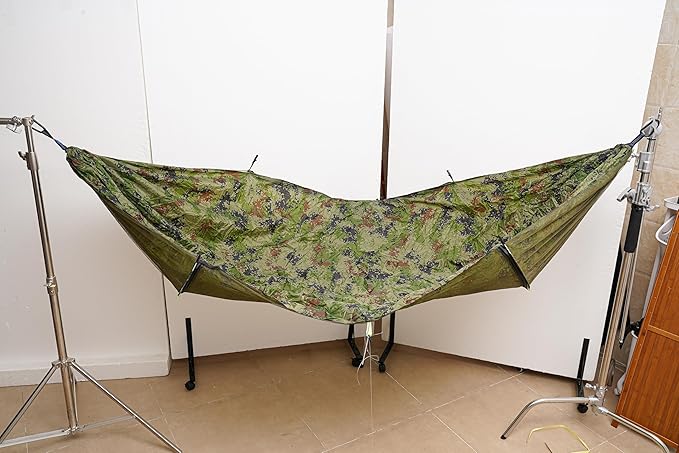 Camouflage Mosquito &amp UV Protection Camping Hammock | 290x140cm Large Size | Lightweight &amp Portable for Outdoor Backpacking Hiking Camping Trips