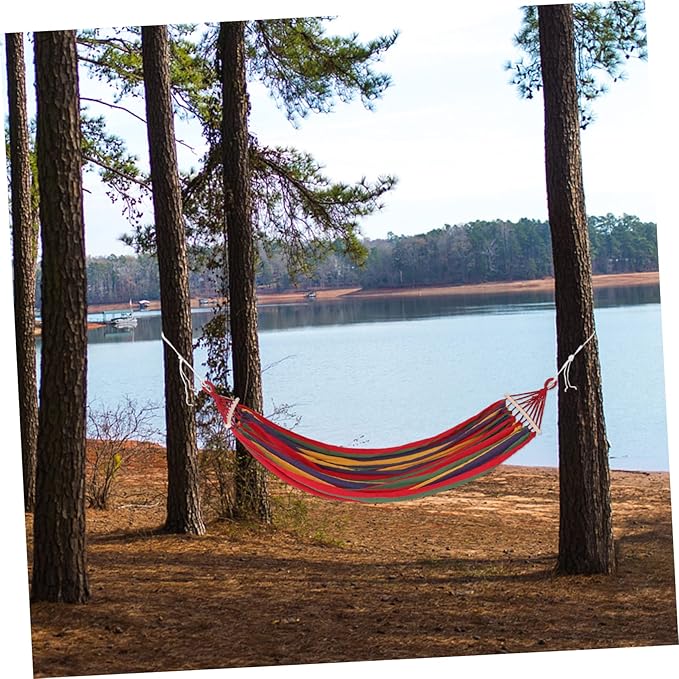 Mipcase 150kg Outdoor Hammock Portable Double Hammock with Durable Canvas Lightweight Design for Camping Hiking and Backyard Use