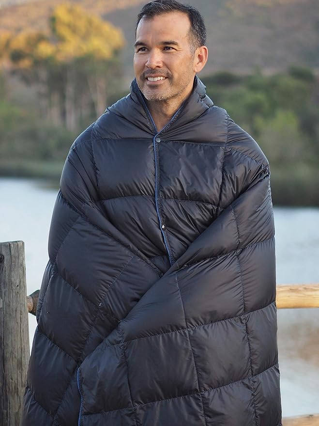 Get Out Gear Down Camping Blanket - Puffy Packable Lightweight and Warm | Ideal for Outdoors Travel Stadium Festivals Beach Hammock | 650 Fill Power Water-Resistant Backpacking Quilt