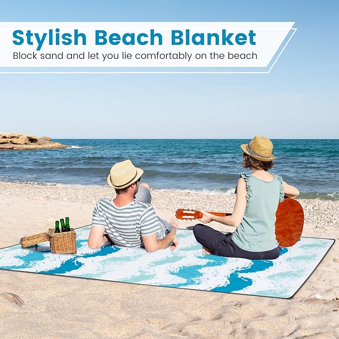 GYMAX Beach Chair with Umbrella Set of 4 Including 2 Folding Chairs Blanket Adjustable Parasol &amp Carry Bag Camping Chairs with Sunshade for Beach Patio Poolside Deck Lawn Picnic