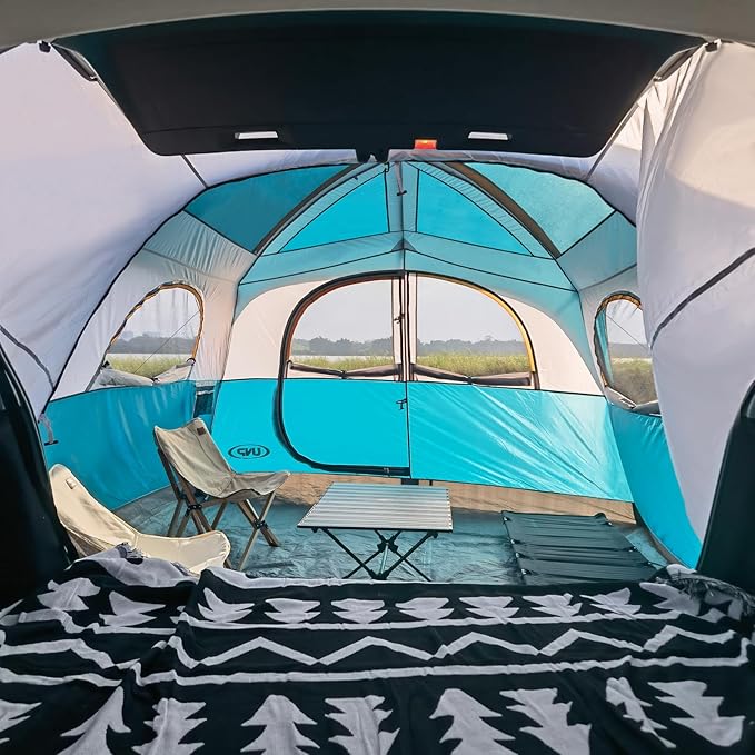 UNP SUV Tent for Camping 6-Person SUV Tailgate Tent - Easy Set Up with Rainfly 10'x9'x78in(H)