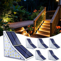 Solar Stair Lights Outdoor Waterproof IP65 Solar Outdoor Lighting 1200mAh19 LEDOutdoor Step Lightsfor Garden Stairs Decks Front Steps Porch and Terrace3000k Decorative Art(6Pack)