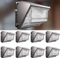 Lightdot 8Pack 200W LED Wall Pack Lights 100-277v Dusk to Dawn with Photocell 30000Lm 5000K Daylight IP65 Outdoor Security Lighting for WarehouseBuildingYardFactoryGarage ETL(Height:15~30ft)