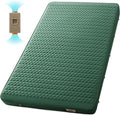 Self Inflating Double Sleeping Pad for Camping with Electric Pump 4 Inch Ultra Thick Memory Foam 2 Person Inflatable Sleeping Pad All Season Full Size Portable Camping Mattress for TravelTent (Green)