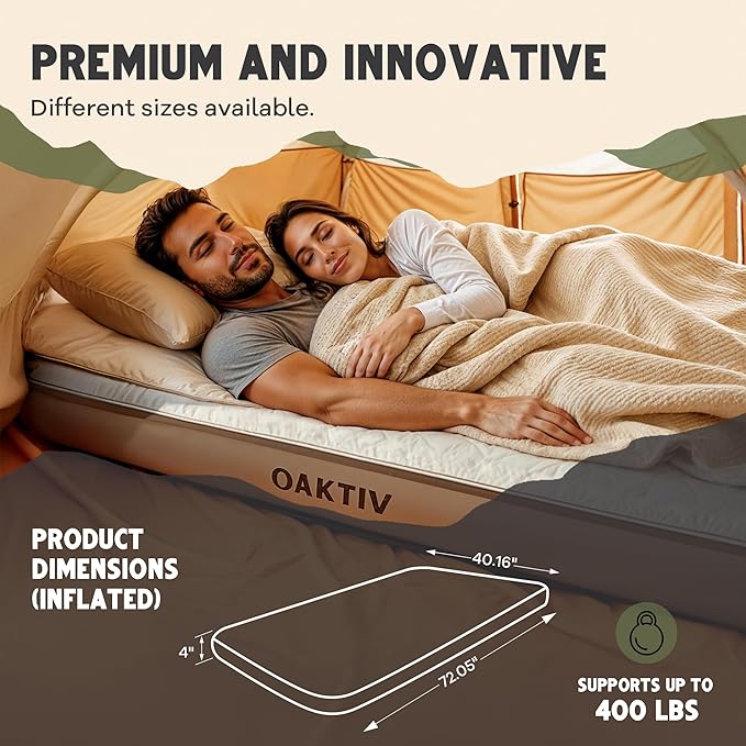 Self-Inflating Camping Sleeping Pad – 4 Wandermate Memory Foam Air Mattress for Backpacking Car Camping &amp Tents Compact and Durable