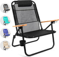 Water Buffalo Bondi Beach Chair – Backpack Beach Chair for Adults with Reclining Positions Cup Holder &amp High Back Support