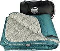 DOWN UNDER OUTDOORS Large Waterproof Windproof Extra Thick 350 GSM Quilted Fleece or Sherpa Stadium Blanket