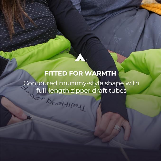 Teton 20F and 5F Degree Sleeping Bag Lightweight Warm Weather Mummy Sleeping Bags for Adults and Kids Camping Backpacking Hiking