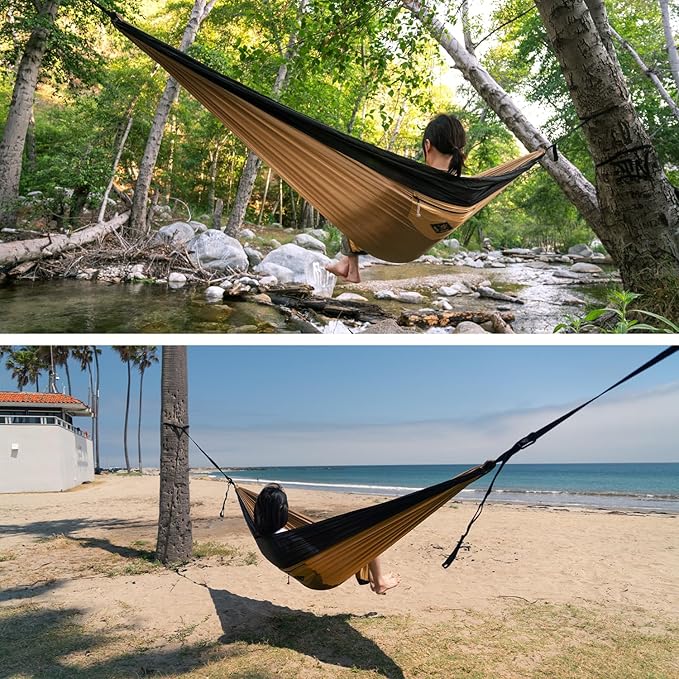 Suparpine II Hammock for Camping with Straps Included (Sand Double)