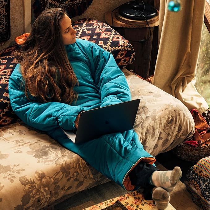 Selk'bag Lite Wearable Sleeping Bag - Outdoor and Indoor Sleeping Bags for Camping Hiking Travel and Backpacking w/ Stuff Sack - Lightweight Sleeping Bag Suit - Temp Rating 48-55 degrees F