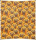 Camping Sun Shelters Cute Tanuki Pattern Beach Canopy 126 * 110.2in