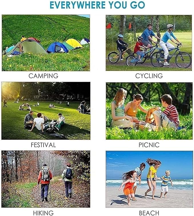 Beach Blanket Sandproof Outdoor Picnic Blankets Waterproof Lightweight sandproof Mat for 4-7 Adults Travel Party Sports Camping Hiking