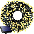 Solar Christmas Lights Outdoor115 Ft 300 LED 8 Modes Waterproof Patio Lights for Christmas Tree Patio Yard Garden Party Decor (Warm White)