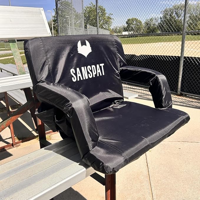 Stadium Seat with Back and Cushion: Regular 23” bleacher Chairs Stadium Chairs on Hard Benches. Recommended for Extra Space Comfort a Premium Chair for Bleachers
