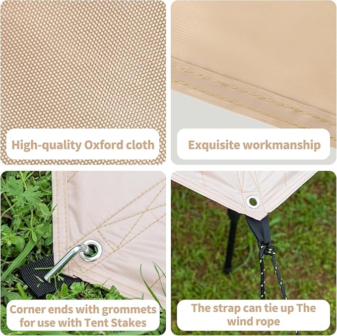 Eulant Waterproof Tent Footprint - 7.54ft X 8.53ft Ideal for Camping Hiking Picnic &amp Backpacking