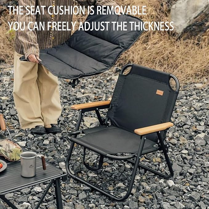 Beach Folding Chairs Lounge Chairs Outdoor Camping Travel Beach Picnic Fishing Lunch Break-Matte Large