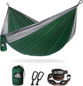 Camping Hammock 500 lb Capacity – Portable Double Hammock with Tree-Friendly Straps and Carabiners Lightweight for Backpacking Hiking Travel Beach Backyard