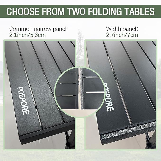 Large Folding Camping Table Aluminum with Storage for 4-6 People 55X27.5 Roll Up Tall Outdoor Portable Table Lightweight with Carry Bag for Picnic BBQ Backyard Beach