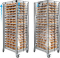 Bun Pan Sheet Rack CoverBread Speed Rack Cover with ZipperCommercial Bakery Racks 23x28x61Clear PVC Waterproof Dustproof Bread rack Cover with Breathable Mesh Vent (20-Tier TPU)