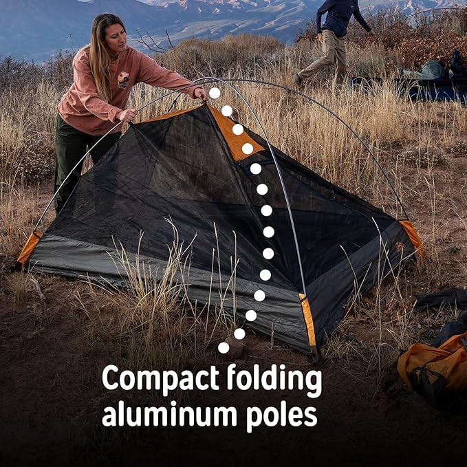Kelty Grand Mesa 2P or 4P Backpacking Tent – 3 Season Camping Thru Hiking Shelter Aluminum Pole Frame Single Door + Vestibule 2024 Model