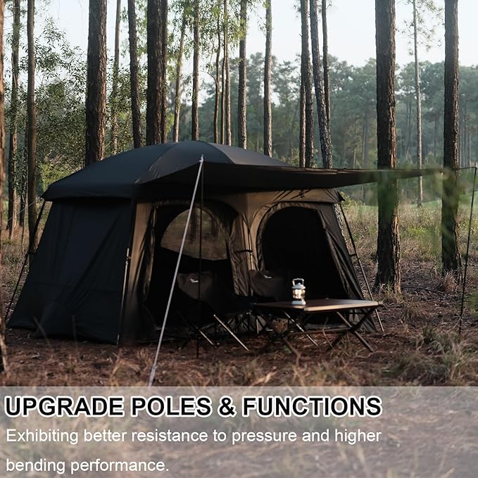Vidalido Tents3-4 Person Camping Tent with Extended VestibuleWeather Resistant Family Tents with Breathable Mesh WindowsEasy Install Waterproof Outdoor Tent for Backpacking and Camping Hiking