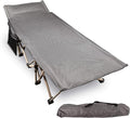 REDCAMP Oversized Camping cots for Adults 500lbs Extra Wide Sleeping Cots Tall Sleeping Cots Heavy Duty XL Cots Portable for Outdoor Indoor Office Grey