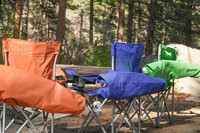 MOUNTAIN SUMMIT GEAR Anytime Chair for Camping Sports and The Outdoors w/Carry Bag Camping Chairs for Adults Folding Chair for Outside (by Caddis Sports)