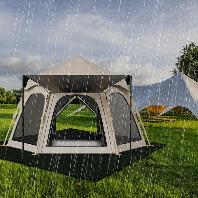 Tent Ground Tarp - Waterproof Thickened Tents Floor Insulation Portable Camping Floor Mat Foldable Tent Footprint Outdoor Shelter | Beach Car Campings Adventre for Beach Car Camping Adventure
