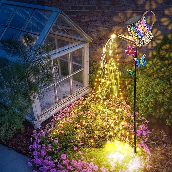 Solar Watering Can with Lights Outdoor Garden 41 Tall Waterproof Garden Stake Lights Decoration for Yard Lawn Patio Pathway Front Porch Landscape Gardening Gifts for Mom Grandma Women Birthday Gift
