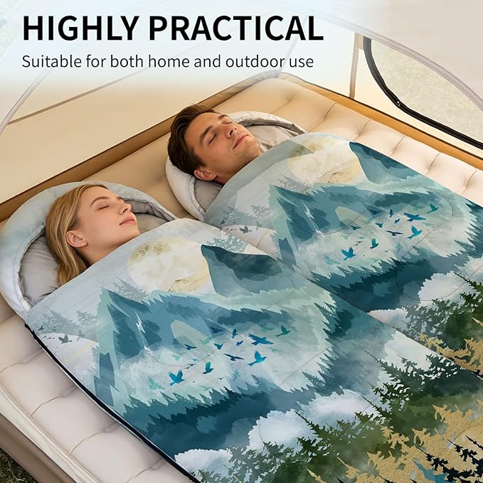 Camping Sleeping Bags Lightweight Waterproof Sleeping Bag and Compact with Compression Sack for Outdoor