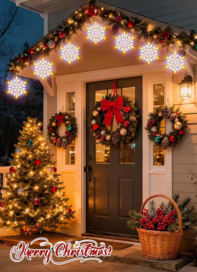 Brightown Star Christmas Pathway Lights Outdoor Christmas Decorations Yard Sidewalk Walkway Driveway Marker Stake