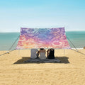 ALAZA Gradient Mandala Beach Tent Sun Shelter UPF50+ Protection Beach Shade Canopy w/ 4 Sandbags for Outdoor Camping Fishing Backyard Fun Picnic 10x9 ft