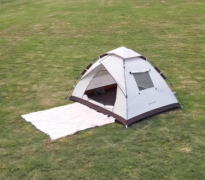 Camping Tent with Instant Setup Waterproof Tent 1-2 Person Easy Quick Setup Dome Family Tents for Camping