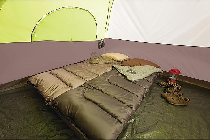 Coleman Steel Creek 6-Person Tent with Screened Porch &amp Integrated Rainfly Weatherproof Tent with Screen Room Sets Up in Minutes Fits Queen-Size Airbed