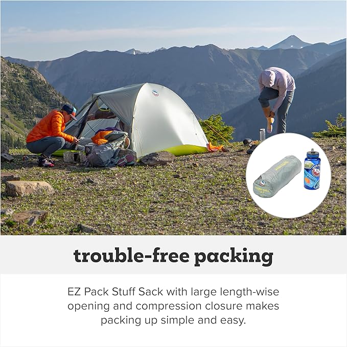 Big Agnes Tiger Wall UL - Ultralight Backpacking Tent 3-Season Semi-Freestanding Side-Entry Shelter for Camping &amp Backpacking -1 2 &amp 3 Person