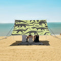 Dinosaurs of Different Camping Sun Shelter Beach Tent Portable Beach Sun Shade Outdoor Canopy for Camping Trips Fishing Picnic